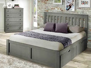 Room View York Gray Platform Bed with Under Bed Chests