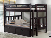 Room View Roma Bunk Bed with Ladder and Under Bed Chests by Innovations