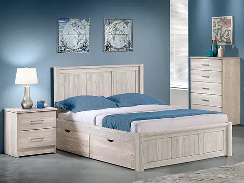 Room View Salem Platform Bed with Under Bed Chests