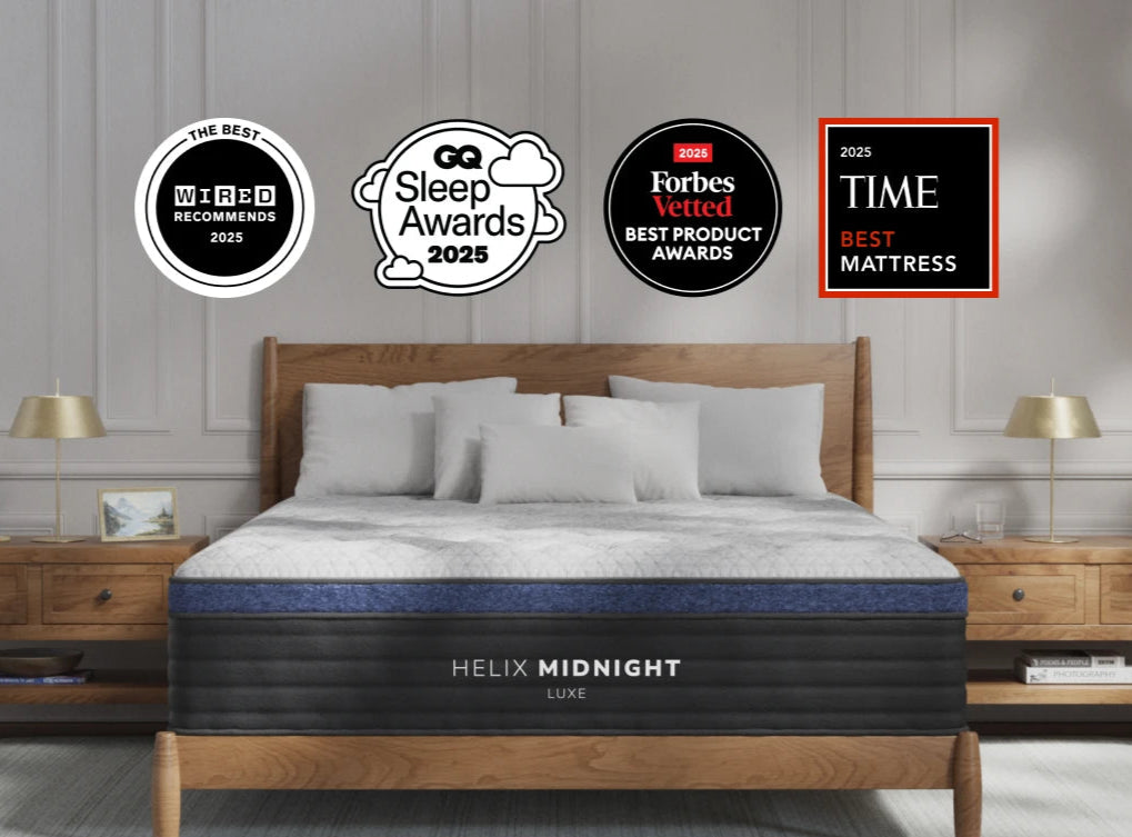 Midnight Luxe Medium Pillow Top Mattress by Helix | medium-feel, specifically tailored for side sleepers