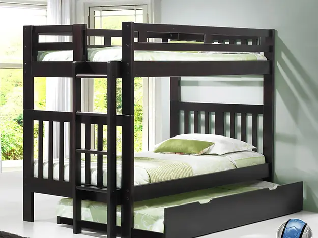 Room View Black Bunk Bed Trundle Ladder by Innovations